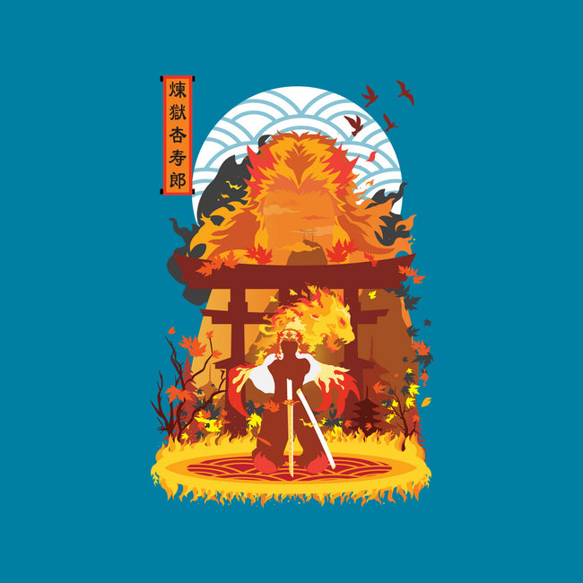 Kyojuro Rengoku-none polyester shower curtain-SwensonaDesigns