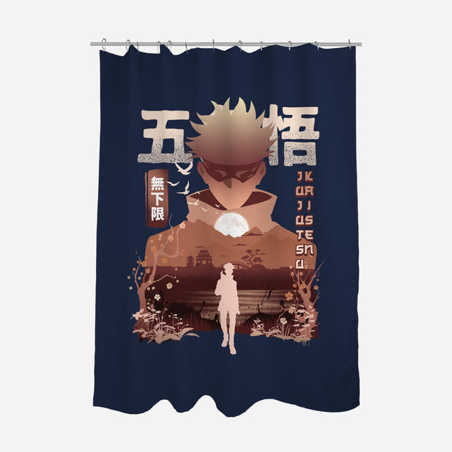 Gojo Satoru-none polyester shower curtain-hirolabs