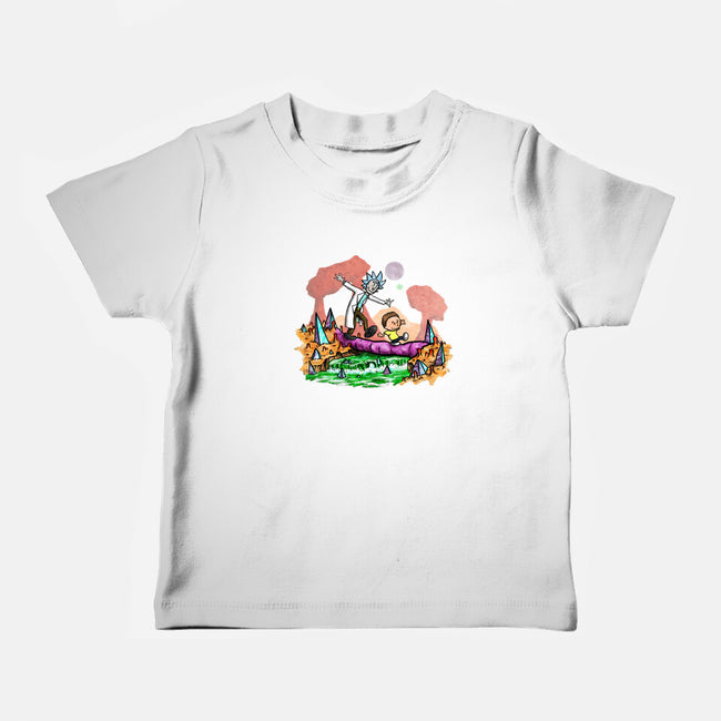 Look Morty!-baby basic tee-NightWolf Studios