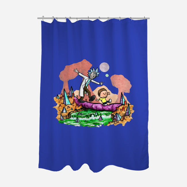 Look Morty!-none polyester shower curtain-NightWolf Studios