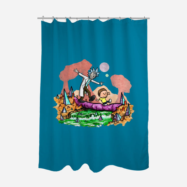 Look Morty!-none polyester shower curtain-NightWolf Studios