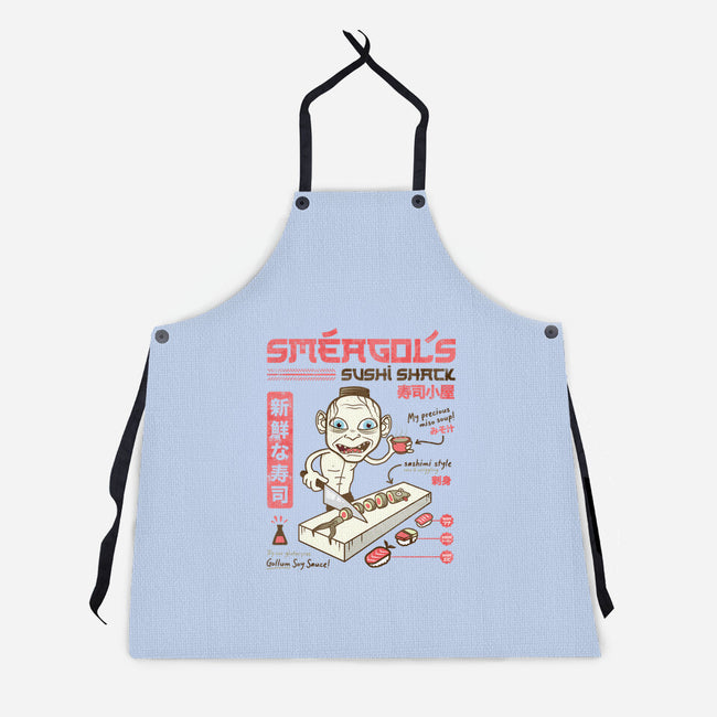 Smeagol's Sushi Shack-unisex kitchen apron-hbdesign