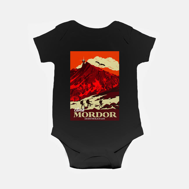 Climb Mordor-baby basic onesie-heydale