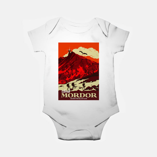 Climb Mordor-baby basic onesie-heydale