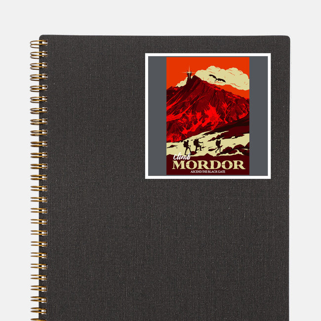 Climb Mordor-none glossy sticker-heydale
