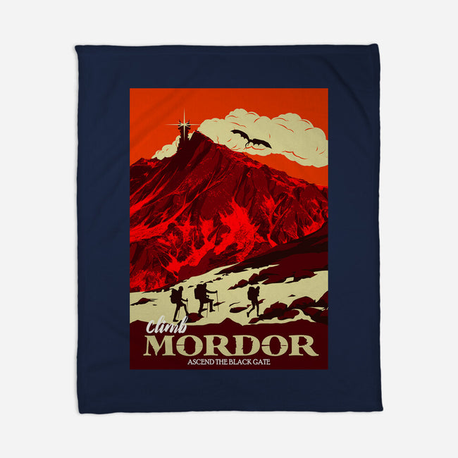 Climb Mordor-none fleece blanket-heydale