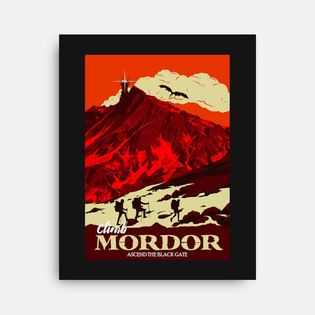 Climb Mordor-none stretched canvas-heydale