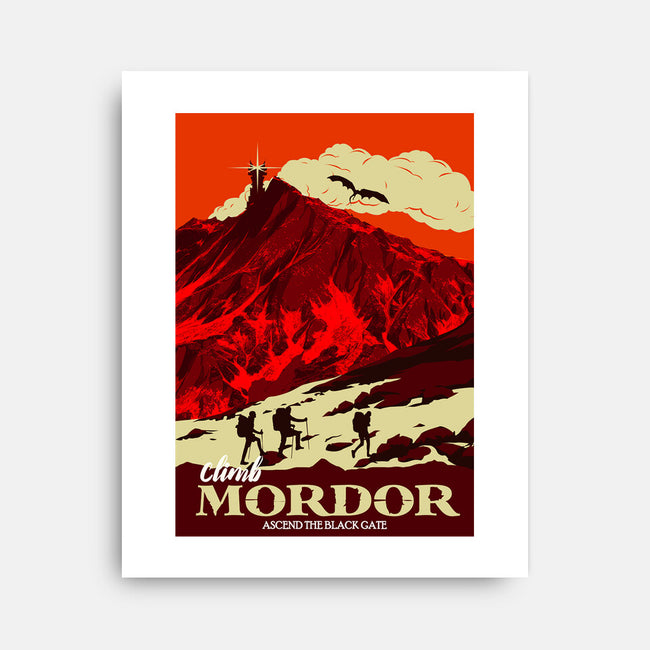 Climb Mordor-none stretched canvas-heydale