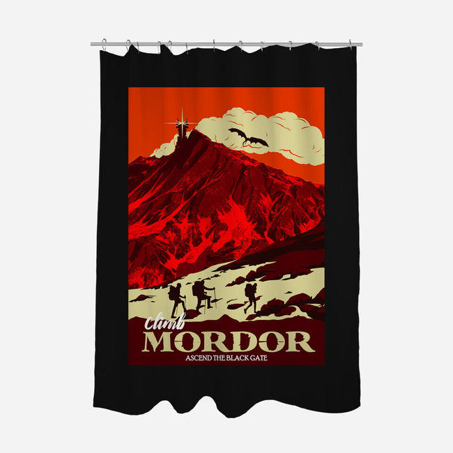 Climb Mordor-none polyester shower curtain-heydale