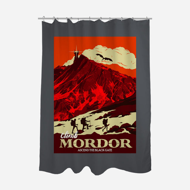 Climb Mordor-none polyester shower curtain-heydale
