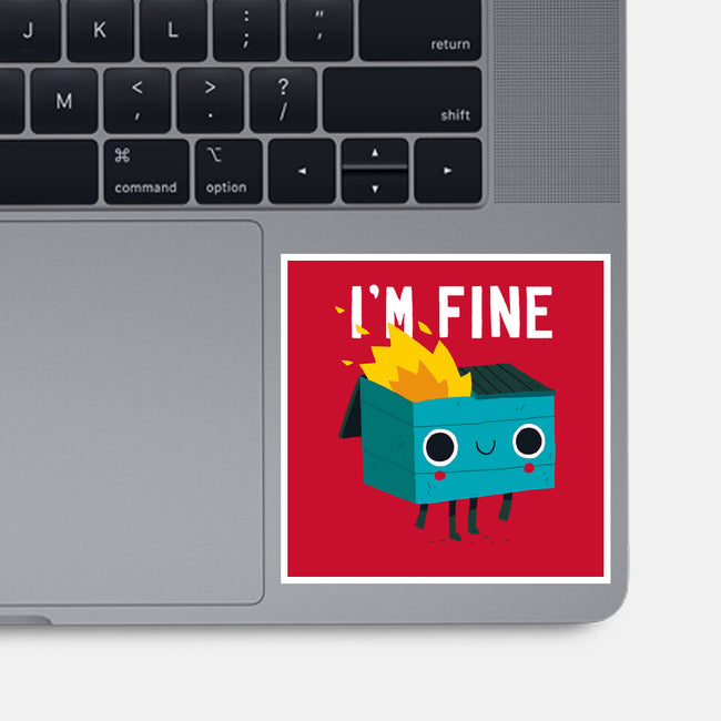 Dumpster Is Fine-none glossy sticker-DinoMike