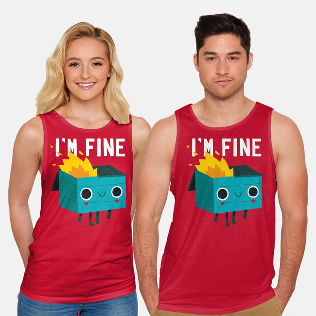 Dumpster Is Fine-unisex basic tank-DinoMike