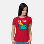 Dumpster Is Fine-womens basic tee-DinoMike