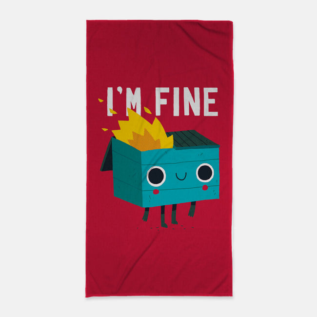 Dumpster Is Fine-none beach towel-DinoMike