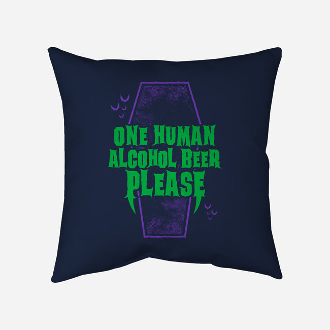 One Human Beer-none removable cover w insert throw pillow-Nemons