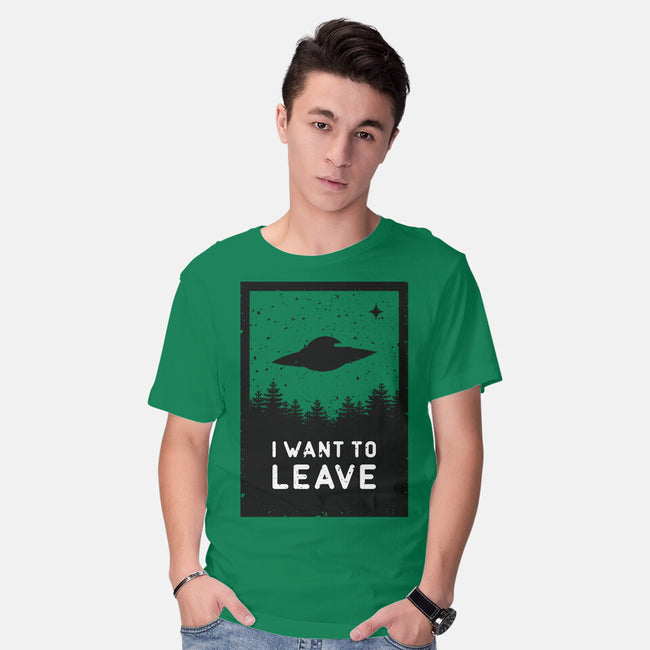 I Want To Leave-mens basic tee-BadBox