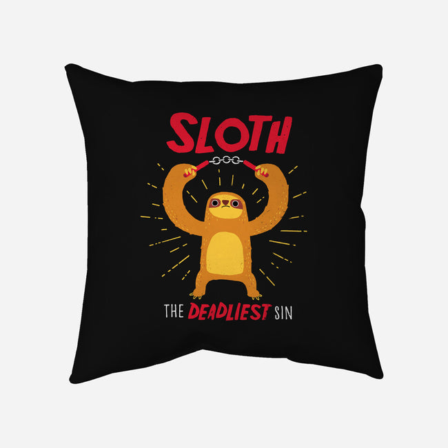 The Deadliest Sin-none removable cover throw pillow-DinoMike