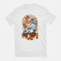Kitsune Landscape-womens fitted tee-dandingeroz