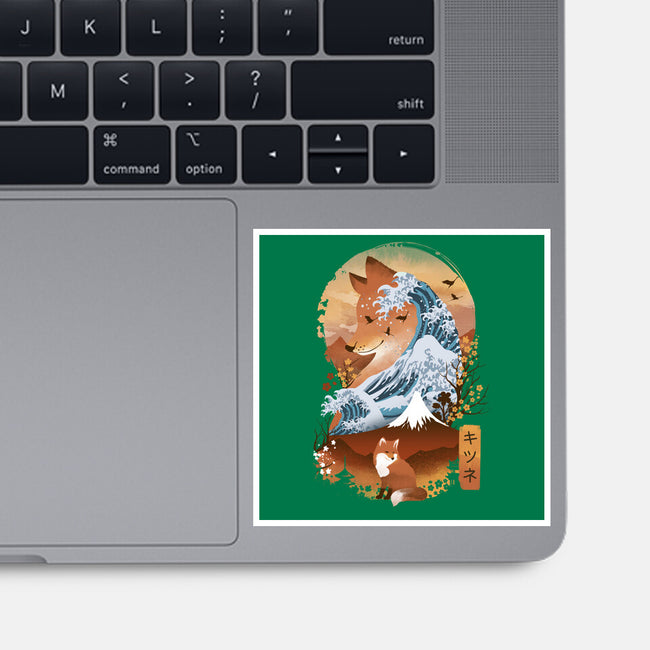 Kitsune Landscape-none glossy sticker-dandingeroz