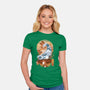 Kitsune Landscape-womens fitted tee-dandingeroz