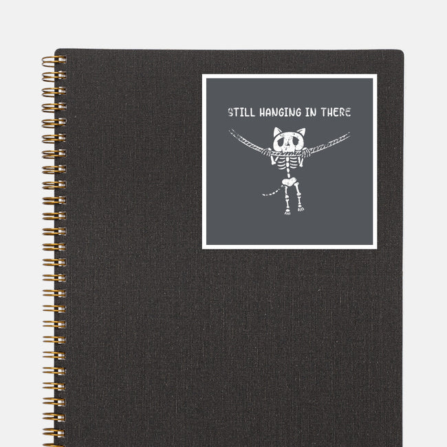 Still Hanging In There-none glossy sticker-Paul Simic