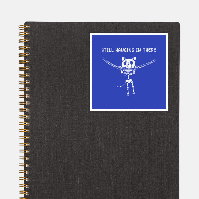 Still Hanging In There-none glossy sticker-Paul Simic