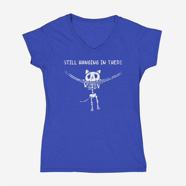 Still Hanging In There-womens v-neck tee-Paul Simic
