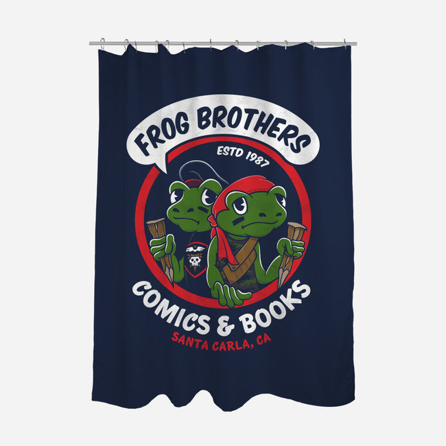 Frog Brothers Comics-none polyester shower curtain-Nemons