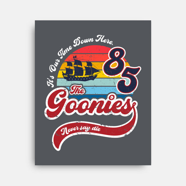 Goonies Never Say Die-none stretched canvas-DrMonekers