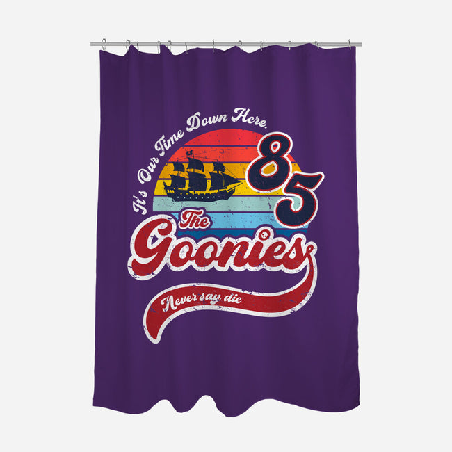 Goonies Never Say Die-none polyester shower curtain-DrMonekers