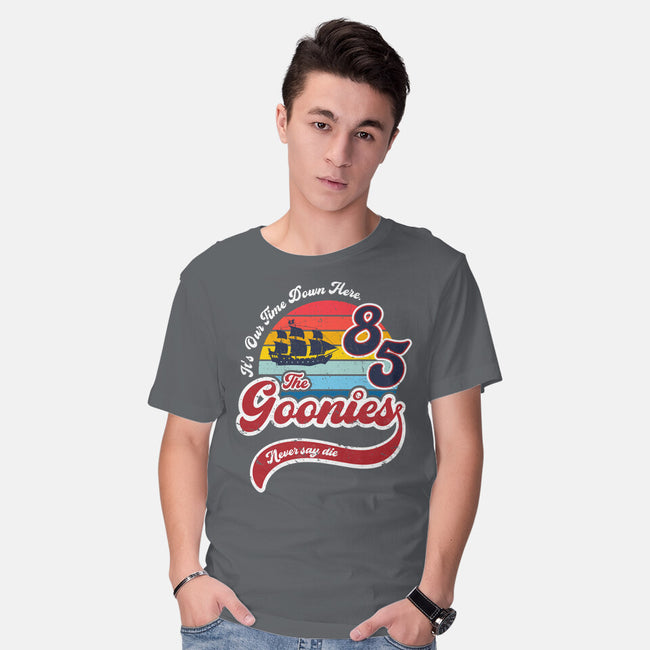 Goonies Never Say Die-mens basic tee-DrMonekers