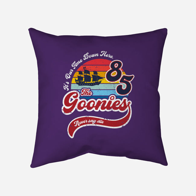Goonies Never Say Die-none removable cover w insert throw pillow-DrMonekers