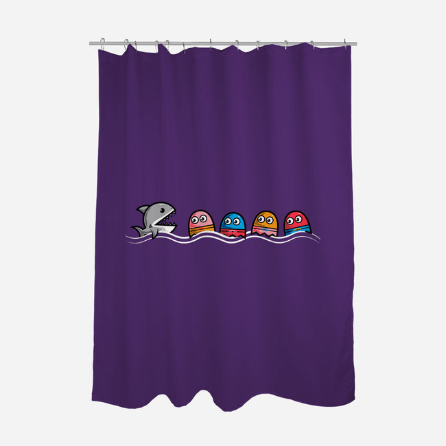 PAC-Shark-none polyester shower curtain-krisren28