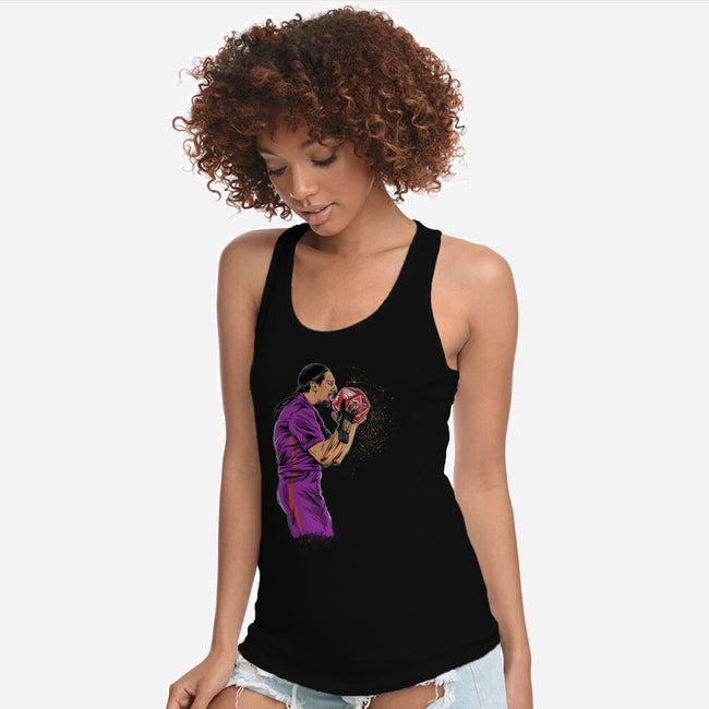 Jesus Strike-womens racerback tank-zascanauta