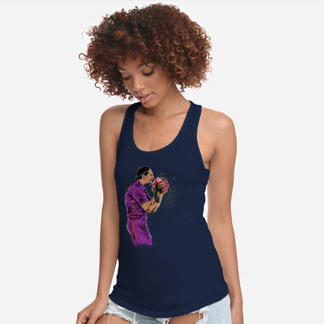 Jesus Strike-womens racerback tank-zascanauta