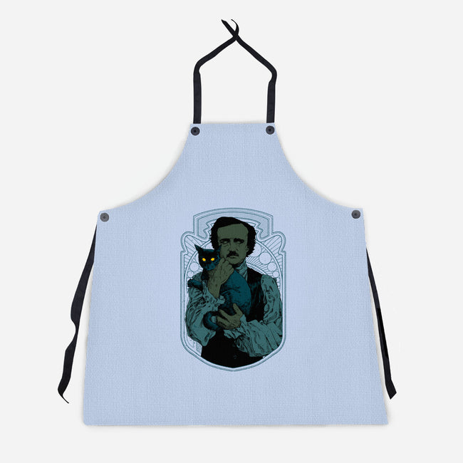 Poe And The Black Cat-unisex kitchen apron-Hafaell