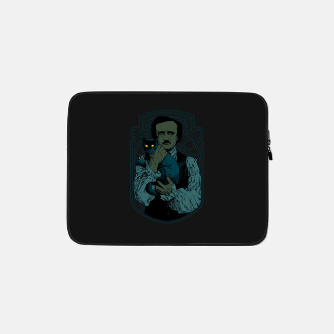 Poe And The Black Cat-none zippered laptop sleeve-Hafaell