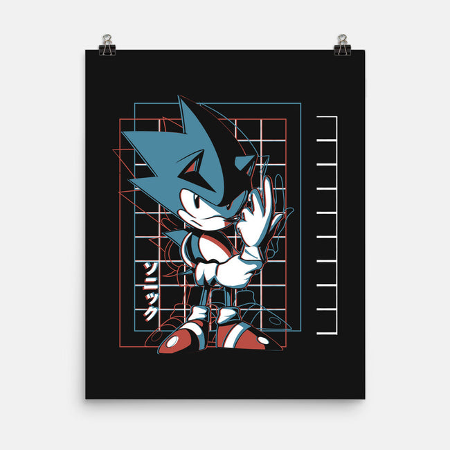 3D Hedgehog-none matte poster-Gazo1a
