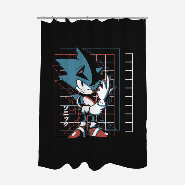 3D Hedgehog-none polyester shower curtain-Gazo1a