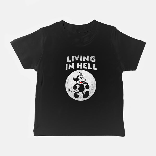 Living In Hell-baby basic tee-Paul Simic