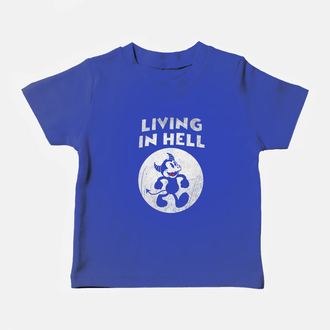Living In Hell-baby basic tee-Paul Simic