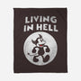 Living In Hell-none fleece blanket-Paul Simic