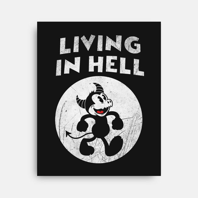 Living In Hell-none stretched canvas-Paul Simic