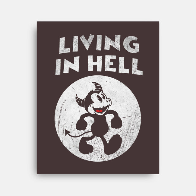 Living In Hell-none stretched canvas-Paul Simic