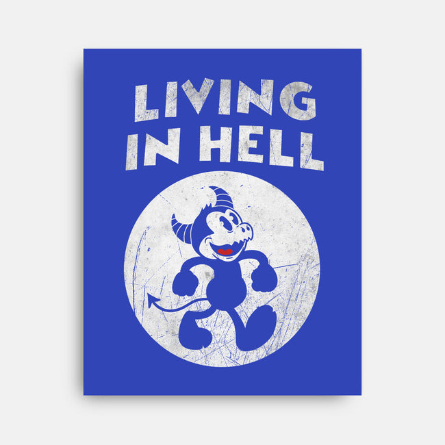 Living In Hell-none stretched canvas-Paul Simic