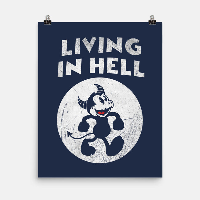 Living In Hell-none matte poster-Paul Simic