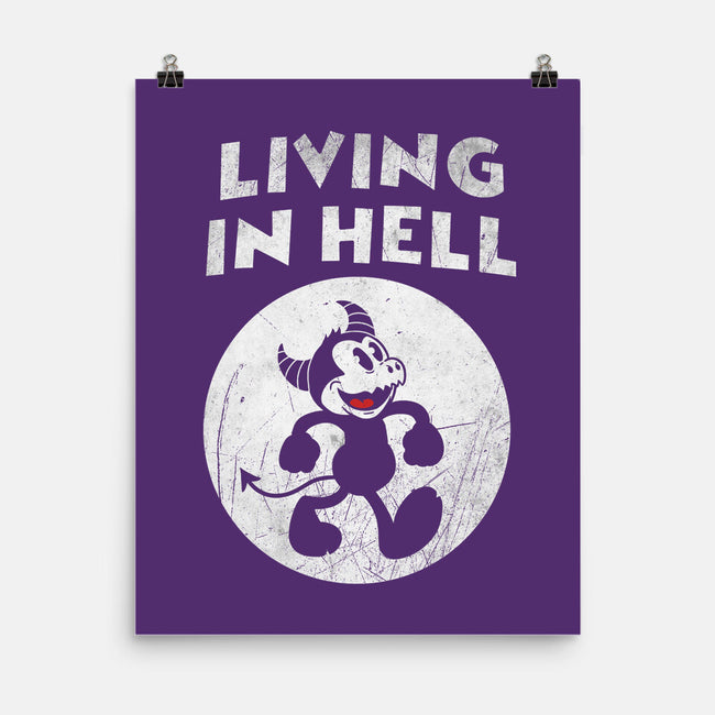 Living In Hell-none matte poster-Paul Simic