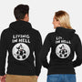 Living In Hell-unisex zip-up sweatshirt-Paul Simic