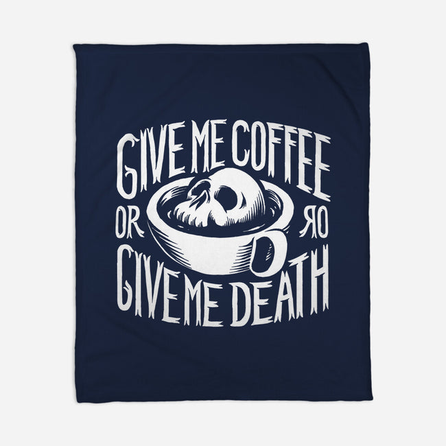Give Me Coffee-none fleece blanket-Azafran