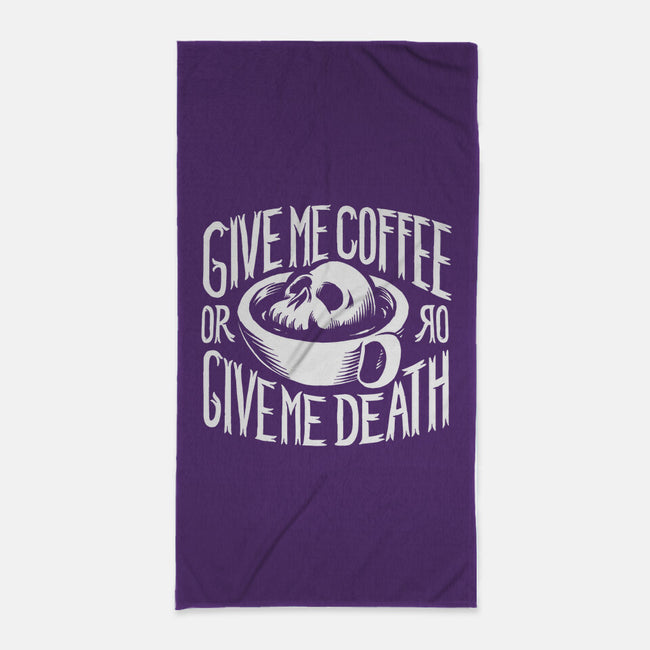 Give Me Coffee-none beach towel-Azafran
